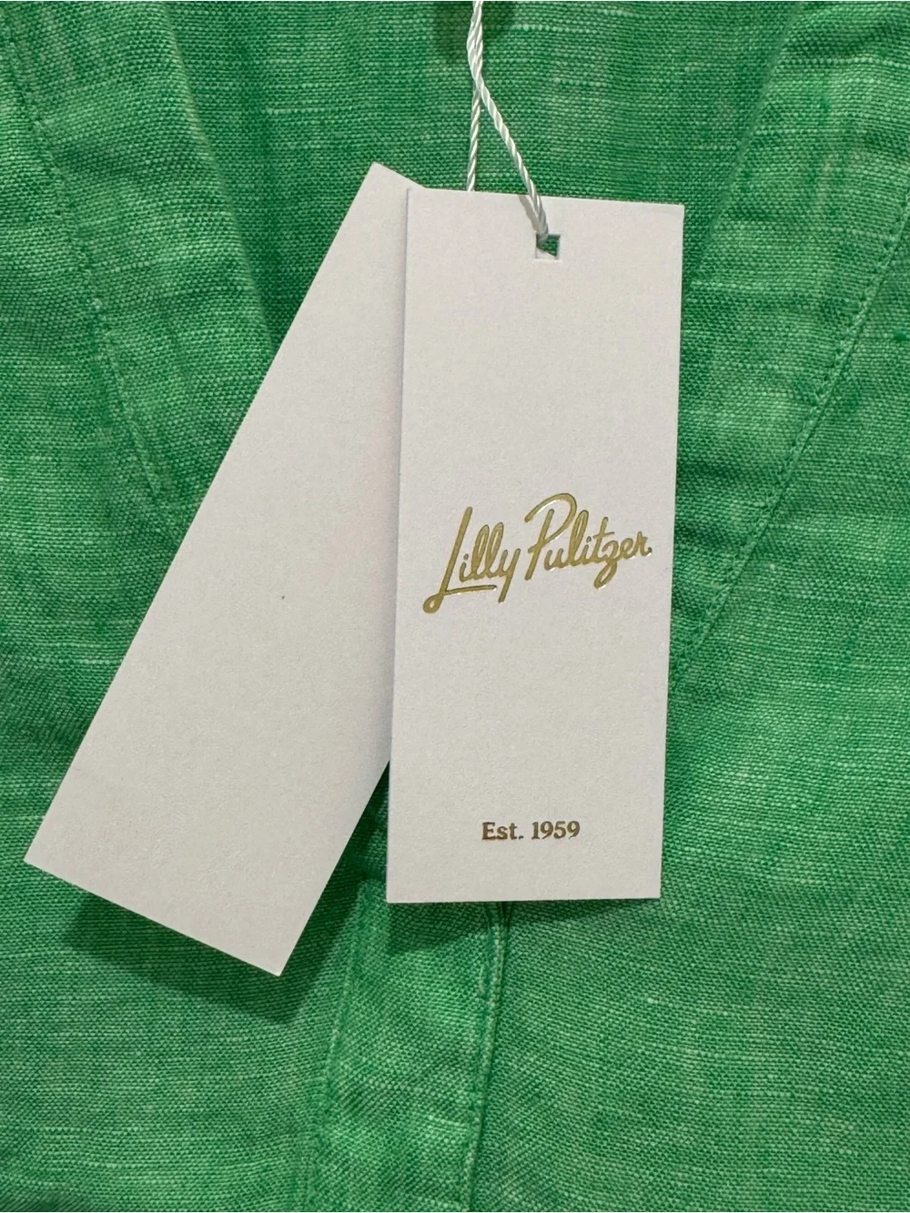 NWT Lilly Pulitzer 14 Mialeigh Linen Top sz 14